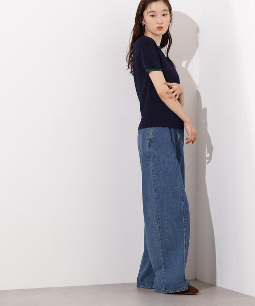 N.（N. Natural Beauty Basic）（エヌエヌナチュラルビューティーベーシック）の「ラインコンパクトニット（ニット/セーター・レディース・オレンジ/オフホワイト/ネイビー・MEDIUM）」の12枚目の写真