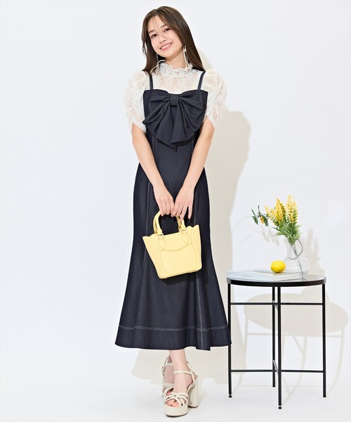 WILLSELECTION(ウィルセレクション)の「ドレープリボンマーメイドジャンスカ(ワンピース・レディース・ブラック/オフホワイト/ネイビー・FREE)」の16枚目の写真