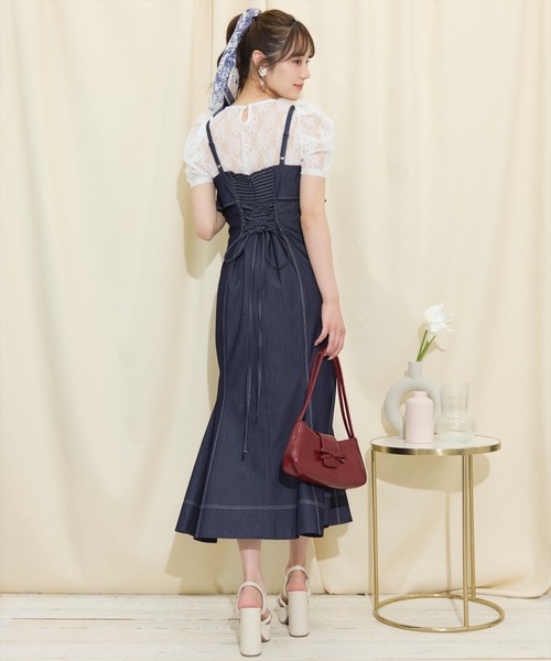 WILLSELECTION(ウィルセレクション)の「ドレープリボンマーメイドジャンスカ(ワンピース・レディース・ブラック/オフホワイト/ネイビー・FREE)」の14枚目の写真