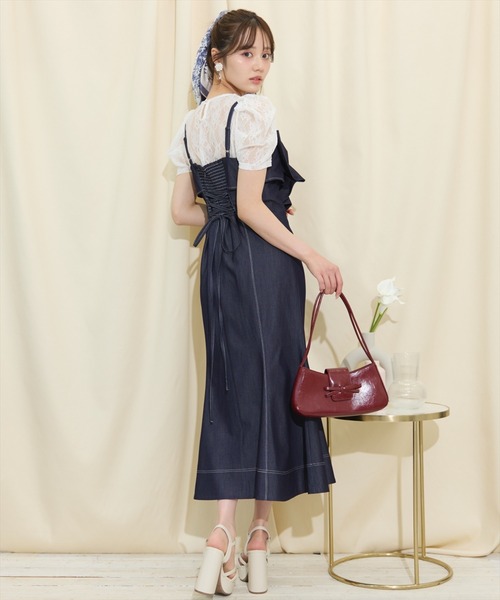 WILLSELECTION(ウィルセレクション)の「ドレープリボンマーメイドジャンスカ(ワンピース・レディース・ブラック/オフホワイト/ネイビー・FREE)」の13枚目の写真