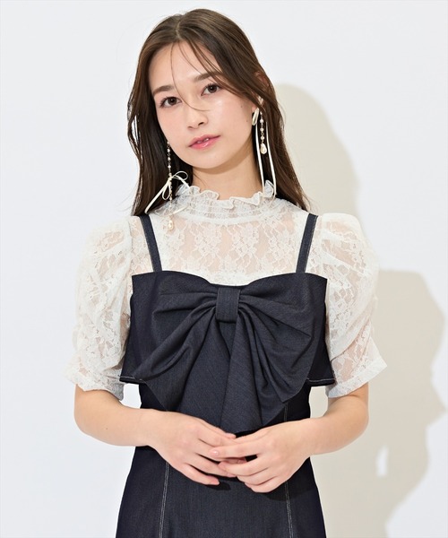 WILLSELECTION(ウィルセレクション)の「ドレープリボンマーメイドジャンスカ(ワンピース・レディース・ブラック/オフホワイト/ネイビー・FREE)」の11枚目の写真