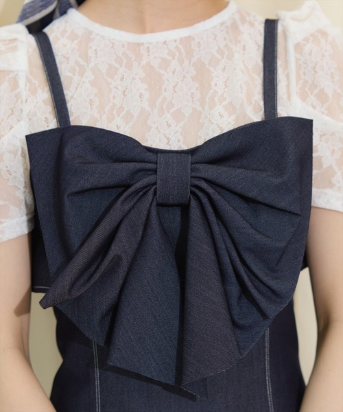 WILLSELECTION(ウィルセレクション)の「ドレープリボンマーメイドジャンスカ(ワンピース・レディース・ブラック/オフホワイト/ネイビー・FREE)」の8枚目の写真