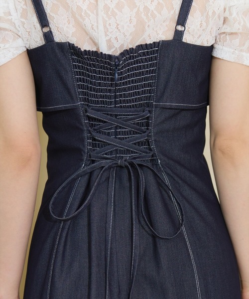 WILLSELECTION(ウィルセレクション)の「ドレープリボンマーメイドジャンスカ(ワンピース・レディース・ブラック/オフホワイト/ネイビー・FREE)」の6枚目の写真