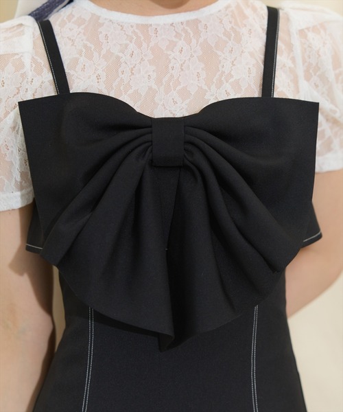WILLSELECTION(ウィルセレクション)の「ドレープリボンマーメイドジャンスカ(ワンピース・レディース・ブラック/オフホワイト/ネイビー・FREE)」の21枚目の写真