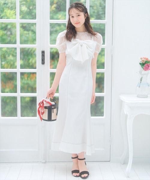 セール】ドレープリボンマーメイドジャンスカ（ワンピース