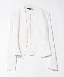 【未使用】theory luxe ホワイト ノーカラージャケット　38 Theory luxe - Theory luxe 18ss ノーカラージャケットの通販 by