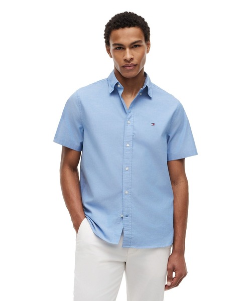 TOMMY HILFIGER(トミーヒルフィガー)の「オックスフォードソリッドショートスリーブシャツ(シャツ/ブラウス・メンズ・イエロー/ホワイト/マルチ/ブルー/ピンク・LARGE/SMALL/MEDIUM/X-LARGE)」の3枚目の写真