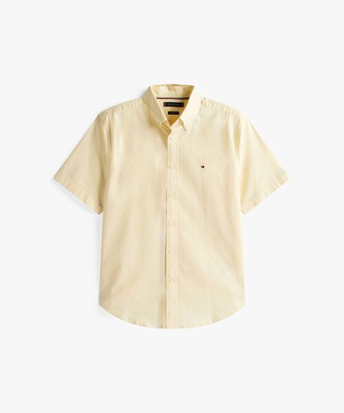 TOMMY HILFIGER（トミーヒルフィガー）の「オックスフォードソリッドショートスリーブシャツ（シャツ/ブラウス・メンズ・イエロー・LARGE/SMALL/MEDIUM）」の2枚目の写真