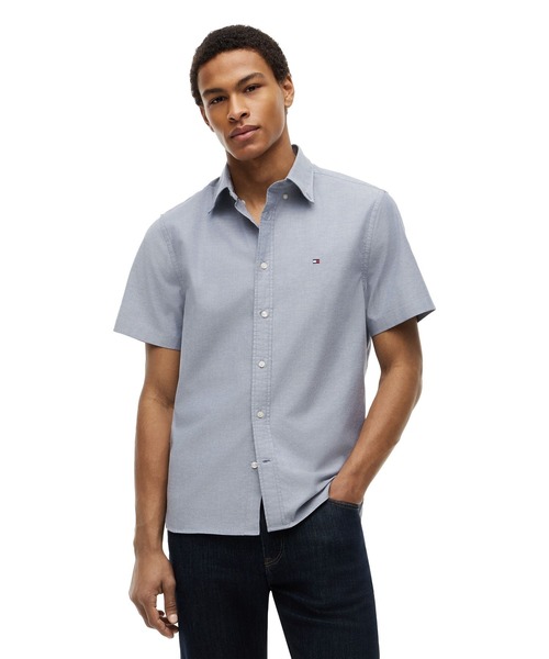 TOMMY HILFIGER（トミーヒルフィガー）の「オックスフォードソリッドショートスリーブシャツ（シャツ/ブラウス・メンズ・イエロー/ホワイト/マルチ/レッド/ピンク・LARGE/SMALL/MEDIUM/X-LARGE）」の5枚目の写真