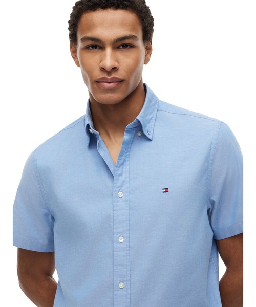 TOMMY HILFIGER（トミーヒルフィガー）の「オックスフォードソリッドショートスリーブシャツ（シャツ/ブラウス・メンズ・イエロー/ホワイト/マルチ/レッド/ピンク・LARGE/SMALL/MEDIUM/X-LARGE）」の7枚目の写真