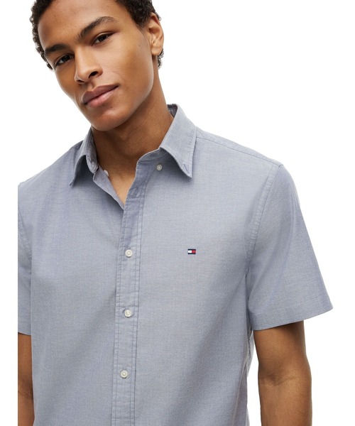 TOMMY HILFIGER（トミーヒルフィガー）の「オックスフォードソリッドショートスリーブシャツ（シャツ/ブラウス・メンズ・イエロー/ホワイト/マルチ/レッド/ピンク・LARGE/SMALL/MEDIUM/X-LARGE）」の6枚目の写真