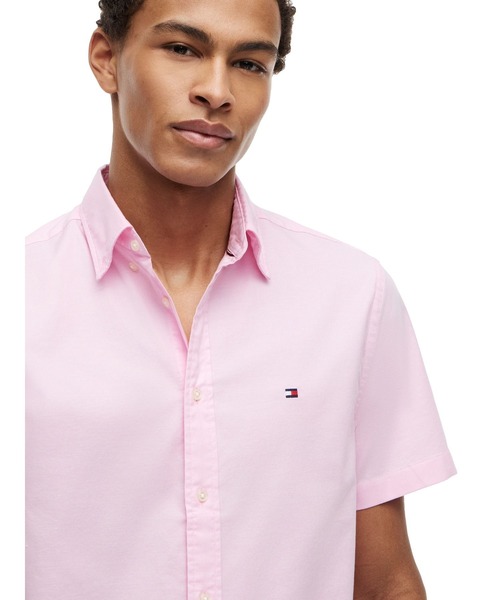TOMMY HILFIGER（トミーヒルフィガー）の「オックスフォードソリッドショートスリーブシャツ（シャツ/ブラウス・メンズ・イエロー/ホワイト/マルチ/レッド/ピンク・LARGE/SMALL/MEDIUM/X-LARGE）」の8枚目の写真