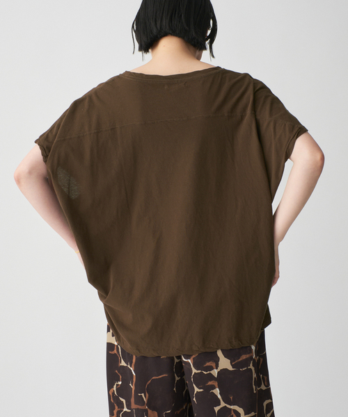 GREYCHORD（グレーコード）の「GREYCHORD グレイコード IVY Football design Tee LSGC00506NGR/SDG（Tシャツ/カットソー・レディース・ブラウン/チャコールグレー・FREE）」の5枚目の写真