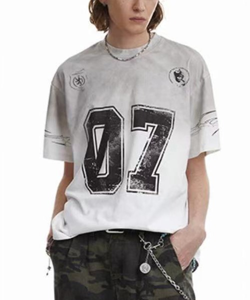 WESTSEA(ウエストシー)の「ヴィンテージ 半袖 ナンバリング ゲームシャツ(Tシャツ/カットソー・メンズ・ブラック/ホワイト・M/L/XL)」の1枚目の写真