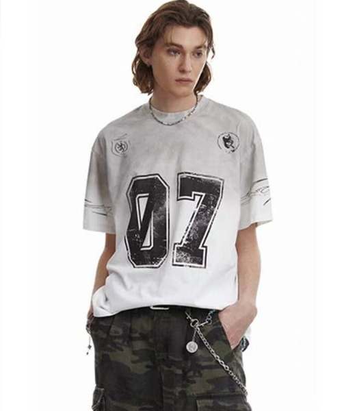 WESTSEA(ウエストシー)の「ヴィンテージ 半袖 ナンバリング ゲームシャツ(Tシャツ/カットソー・メンズ・ブラック/ホワイト・M/L/XL)」の6枚目の写真