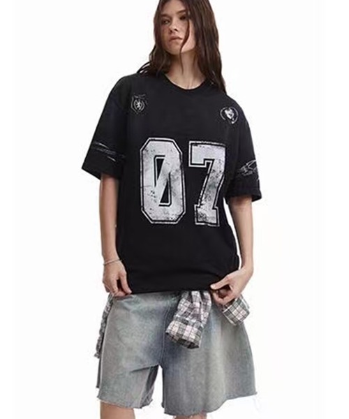 WESTSEA(ウエストシー)の「ヴィンテージ 半袖 ナンバリング ゲームシャツ(Tシャツ/カットソー・メンズ・ブラック/ホワイト・M/L/XL)」の14枚目の写真