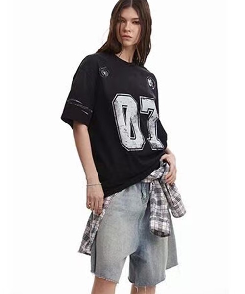 WESTSEA(ウエストシー)の「ヴィンテージ 半袖 ナンバリング ゲームシャツ(Tシャツ/カットソー・メンズ・ブラック/ホワイト・M/L/XL)」の15枚目の写真
