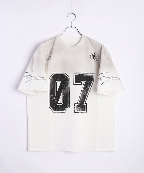 WESTSEA(ウエストシー)の「ヴィンテージ 半袖 ナンバリング ゲームシャツ(Tシャツ/カットソー・メンズ・ブラック/ホワイト・M/L/XL)」の3枚目の写真