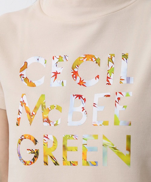 CECIL McBEE(セシルマクビー)の「FLOWER LOGO MOCK NECK(Tシャツ/カットソー・レディース・ベージュ/ホワイト・2(M)/1(S))」の6枚目の写真