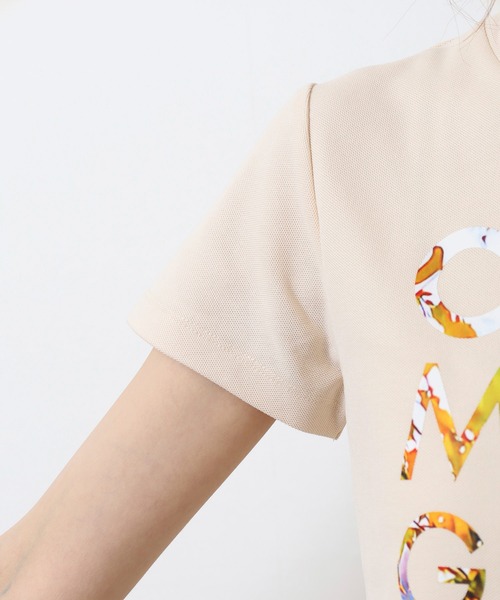 CECIL McBEE(セシルマクビー)の「FLOWER LOGO MOCK NECK(Tシャツ/カットソー・レディース・ベージュ/ホワイト・2(M)/1(S))」の7枚目の写真