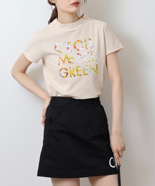 CECIL McBEE(セシルマクビー)の「FLOWER LOGO MOCK NECK(Tシャツ/カットソー・レディース・ベージュ/ホワイト・2(M)/1(S))」の11枚目の写真