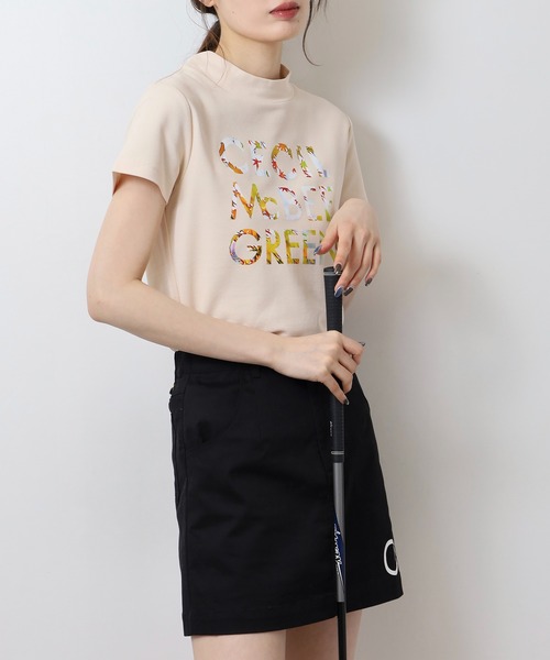 CECIL McBEE(セシルマクビー)の「FLOWER LOGO MOCK NECK(Tシャツ/カットソー・レディース・ベージュ/ホワイト・2(M)/1(S))」の12枚目の写真
