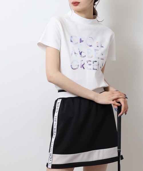 CECIL McBEE(セシルマクビー)の「FLOWER LOGO MOCK NECK(Tシャツ/カットソー・レディース・ベージュ/ホワイト・2(M)/1(S))」の15枚目の写真