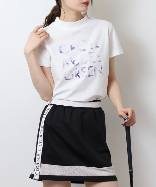 CECIL McBEE(セシルマクビー)の「FLOWER LOGO MOCK NECK(Tシャツ/カットソー・レディース・ベージュ/ホワイト・2(M)/1(S))」の16枚目の写真