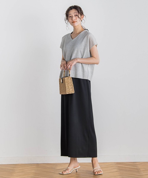 Droite lautreamont(ドロワットロートレアモン)の「リブタンクワンピース≪洗濯機で洗える≫(ワンピース・レディース・ベージュ/ブラック・S/M)」の13枚目の写真