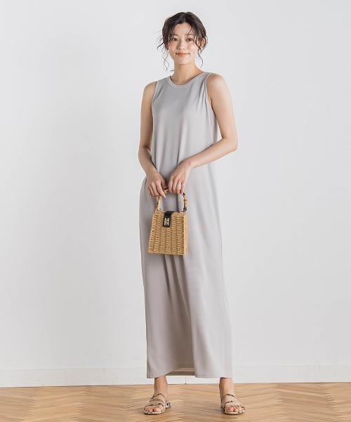 Droite lautreamont(ドロワットロートレアモン)の「リブタンクワンピース≪洗濯機で洗える≫(ワンピース・レディース・ベージュ/ブラック・S/M)」の18枚目の写真