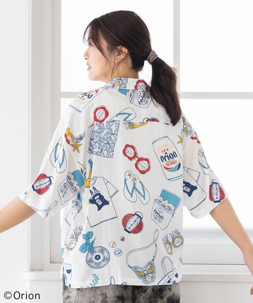 ブラウス シャツ 152728：orion×ScoLar リゾート柄シャツ レディース 152728：orion×ScoLar リゾート柄シャツ（シャツ/ブラウス