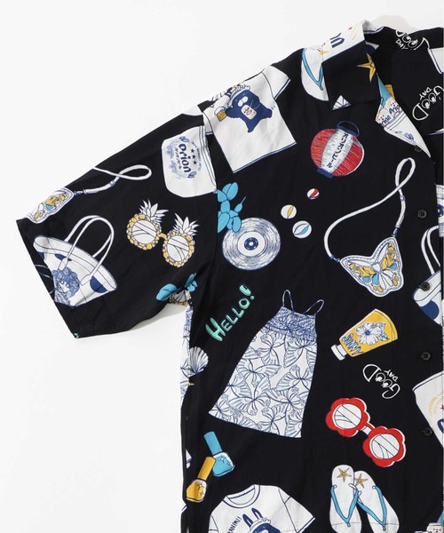 ブラウス シャツ 152728：orion×ScoLar リゾート柄シャツ レディース 152728：orion×ScoLar リゾート柄シャツの通販-ScoLar