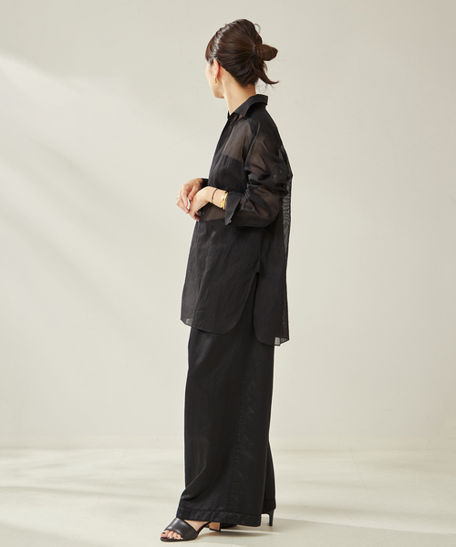 plage（プラージュ）の「R’IAM キュプラ ワイドパンツ（その他パンツ・レディース・ベージュ/ブラック・38/36/34）」の20枚目の写真