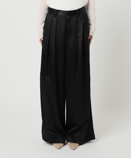 plage（プラージュ）の「R’IAM キュプラ ワイドパンツ（その他パンツ・レディース・ベージュ/ブラック・38/36/34）」の14枚目の写真