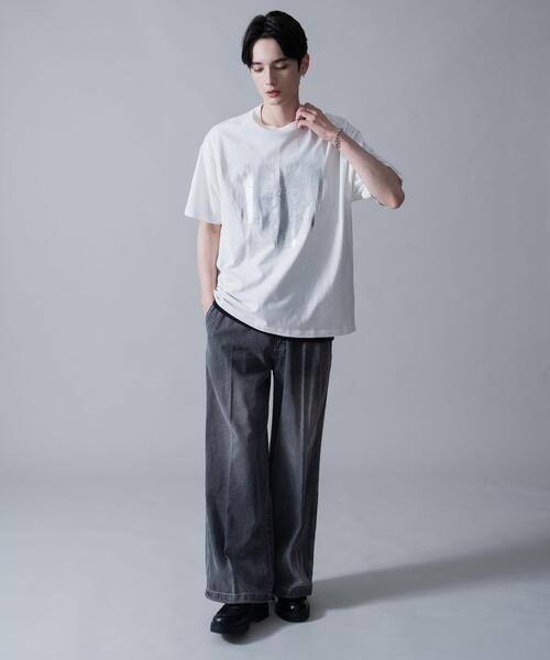 BROWNY（ブラウニー）の「BROWNY/シルバープリントT（Tシャツ/カットソー・メンズ・ホワイト/ブラック・LARGE/MEDIUM）」の3枚目の写真