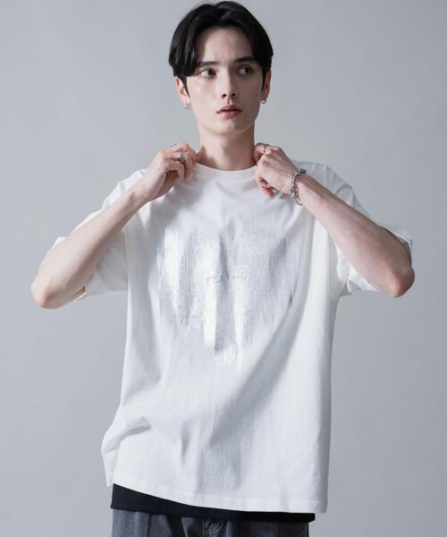 BROWNY（ブラウニー）の「BROWNY/シルバープリントT（Tシャツ/カットソー・メンズ・ホワイト/ブラック・LARGE/MEDIUM）」の9枚目の写真