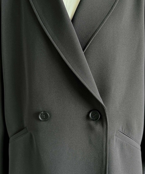 classicalelf（クラシカルエルフ）の「【セットアップ可】自由自在に楽しめる。美シルエットテーラードオーバーサイズダブルジャケット（テーラードジャケット・レディース・チャコール/ブラウン/ブラック/アイボリー・LARGE/MEDIUM/SMALL/X-LARGE）」の21枚目の写真