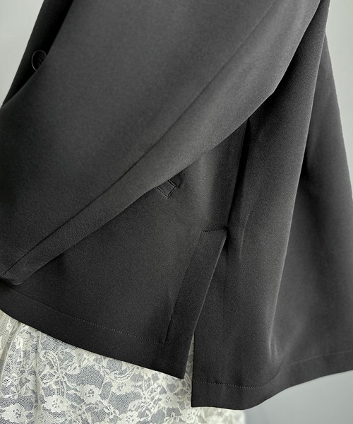 classicalelf（クラシカルエルフ）の「【セットアップ可】自由自在に楽しめる。美シルエットテーラードオーバーサイズダブルジャケット（テーラードジャケット・レディース・チャコール/ブラウン/ブラック/アイボリー・LARGE/MEDIUM/SMALL/X-LARGE）」の22枚目の写真