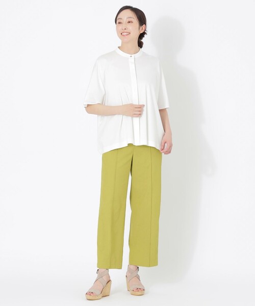 S.ESSENTIALS（エスエッセンシャルズ）の「【DRESOPHY】シャツ（シャツ/ブラウス・レディース・グリーン系その他4/ホワイト/ダークネイビー・38）」の4枚目の写真