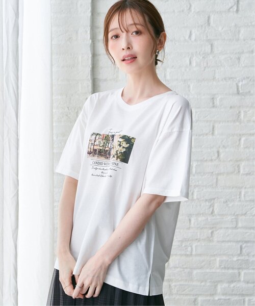 ikka(イッカ)の「ロゴフォトプリントT(Tシャツ/カットソー・レディース・ホワイト/ピンク/チャコール/ミント/その他1/オフホワイト・M/L/S)」の21枚目の写真