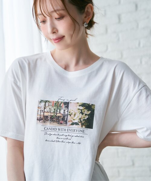 ikka(イッカ)の「ロゴフォトプリントT(Tシャツ/カットソー・レディース・ホワイト/ピンク/チャコール/ミント/その他1/オフホワイト・M/L/S)」の19枚目の写真