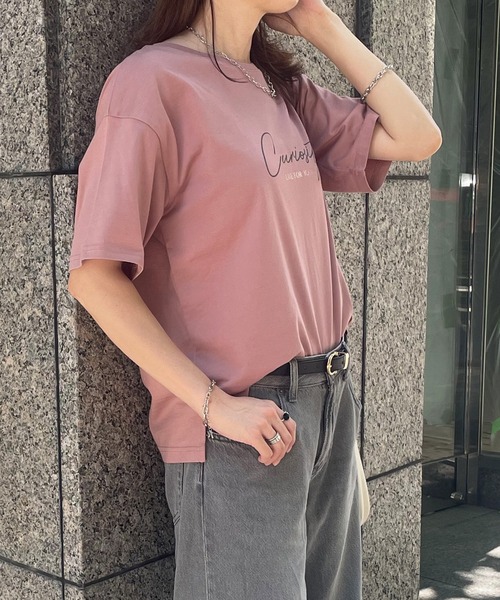 ikka(イッカ)の「ロゴフォトプリントT(Tシャツ/カットソー・レディース・ホワイト/ピンク/チャコール/ミント/その他1/オフホワイト・M/L/S)」の13枚目の写真