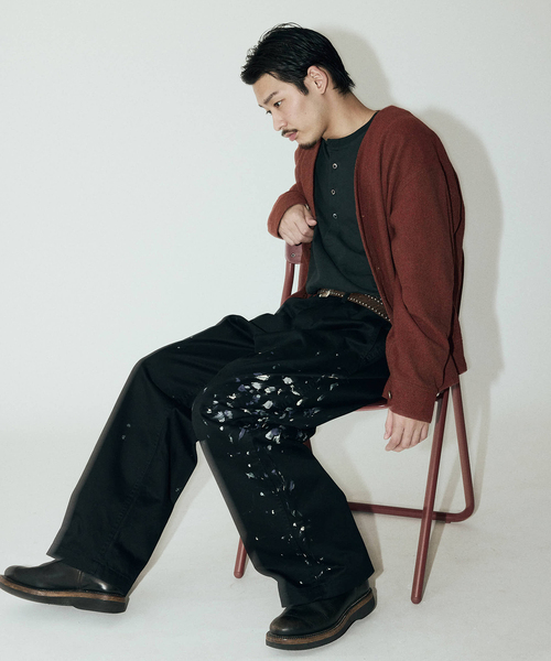 JOURNAL STANDARD J.S HOMESTEAD（ジャーナルスタンダードホームステッド）の「J.S.Homestead / スプラッシュ ビッグ チノ パンツ（チノパンツ・メンズ・ブラック/ベージュ/ブラウン・MEDIUM/LARGE）」の9枚目の写真