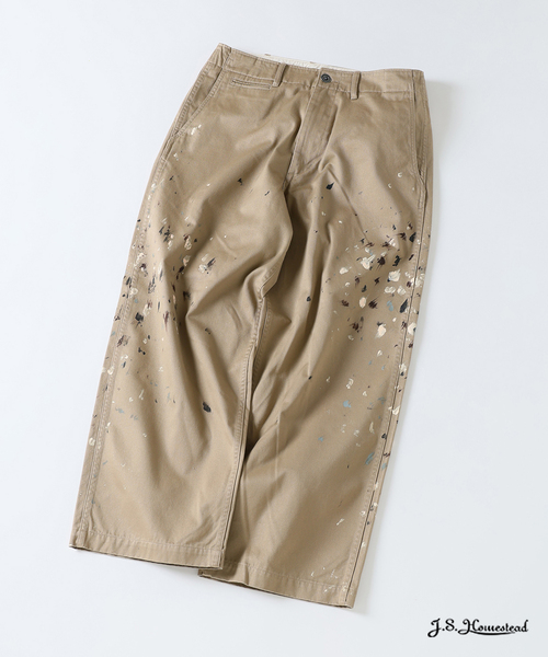 JOURNAL STANDARD J.S HOMESTEAD（ジャーナルスタンダードホームステッド）の「J.S.Homestead / スプラッシュ ビッグ チノ パンツ（チノパンツ・メンズ・ブラック/ベージュ/ブラウン・MEDIUM/LARGE）」の6枚目の写真