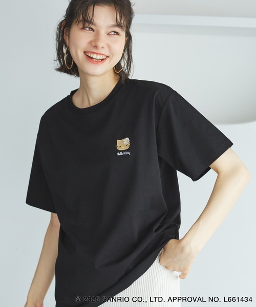 ROPE' PICNIC(ロペピクニック)の「【ROPE' PICNIC×ハローキティ コラボ】日焼けハローキティ アソートTシャツ(Tシャツ/カットソー・レディース・ホワイト/ホワイト系その他/ピンク/ブラック・FREE)」の4枚目の写真