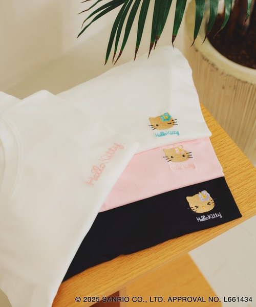 ROPE' PICNIC(ロペピクニック)の「【ROPE' PICNIC×ハローキティ コラボ】日焼けハローキティ アソートTシャツ(Tシャツ/カットソー・レディース・ホワイト/ホワイト系その他/ピンク/ブラック・FREE)」の14枚目の写真