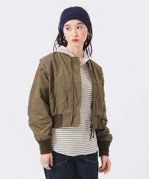 未使用　BEAMS MA-1 Lサイズ　OLIVE BEAMS」に該当するMA-1ファッション通販 - ZOZOTOWN