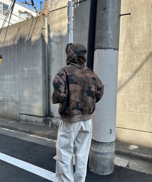 セール】ウッドランドカモダブルフェイスジップパーカー（パーカー