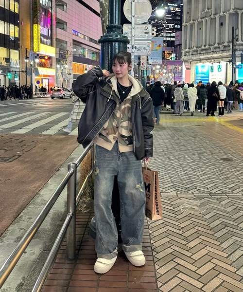 MandO（Auntie Rosa）（エムオー）の「ウッドランドカモダブルフェイスジップパーカー（パーカー・メンズ・ブラウン/ベージュ・LARGE/MEDIUM）」の11枚目の写真