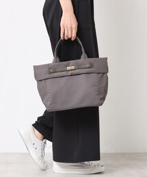 【A4収納可・2WAY】ベルトデザインナイロン2WAYトート